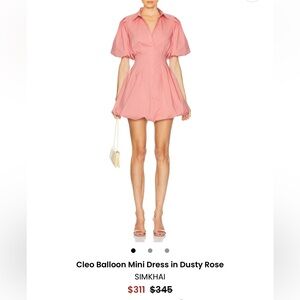 SIMKHAI Dusty Rose Mini Dress size 4 NEVER WORN!!!!
